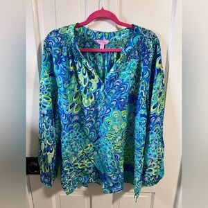 Lilly Pulitzer size XL Elsa top in Lilly’s Lagoon